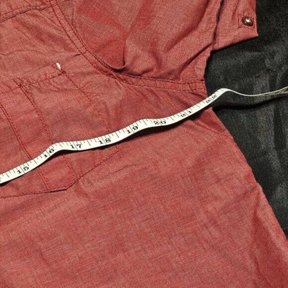 I JEANS By BUFFALO Long Sleeve Dress Shirt - Shimmering Red - Size L - Picture 8 of 10